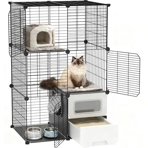 SNAAT 3-Tier Cat Crate — 41-Inch Vertical Suite